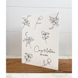 Letterpress Greeting Card, Congratulations Mr. & Mrs