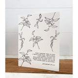 Letterpress Note Card, For I know the plan the Lord Has