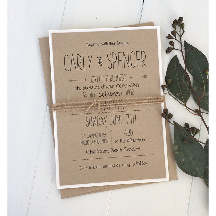 Modern Rustic Typography-Wedding Invitation Suite-Love of Creating Design Co.