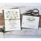 Rustic Greenery, Kraft Wedding Invitation-Wedding Invitation Suite-Love of Creating Design Co.