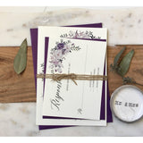 Violet Floral Wedding Invitation, Purple Wedding-Wedding Invitation Suite-Love of Creating Design Co.