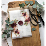 Marsala Floral Translucent Wedding Invitation