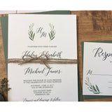 Greenery Wedding Invitation-Wedding Invitation Suite-Love of Creating Design Co.