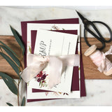 Marsala and Pink Elegance-Wedding Invitation Suite-Love of Creating Design Co.