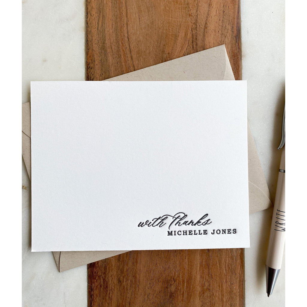 Letterpress Personalized Stationery Cotton Willow Design Co.