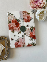 Peony Vintage Floral Vellum Wrap Jacket for DIY Wedding Invitation