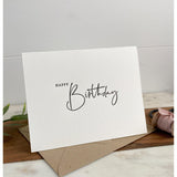 Letterpress Happy Birthday Card