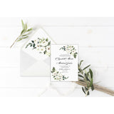Elegant White Floral Wedding Invitation