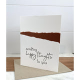 Sending Happy Thoughts To You Letterpress Greeting Card
