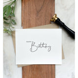 Letterpress Happy Birthday Card