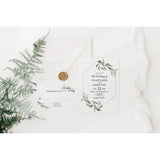 Modern Greenery Wedding Invitation