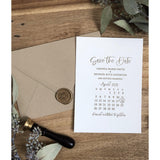 Simple Letterpress Save the Date