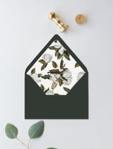 Magnolia Floral Vellum Overlay, and Envelope liners