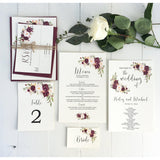 Rustic Marsala Wedding Invitation-Wedding Invitation Suite-Love of Creating Design Co.