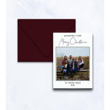 Letterpress Holiday Christmas Photo Card