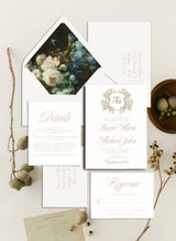 Romantic, Elegant Luxury Wedding Invitation Suite