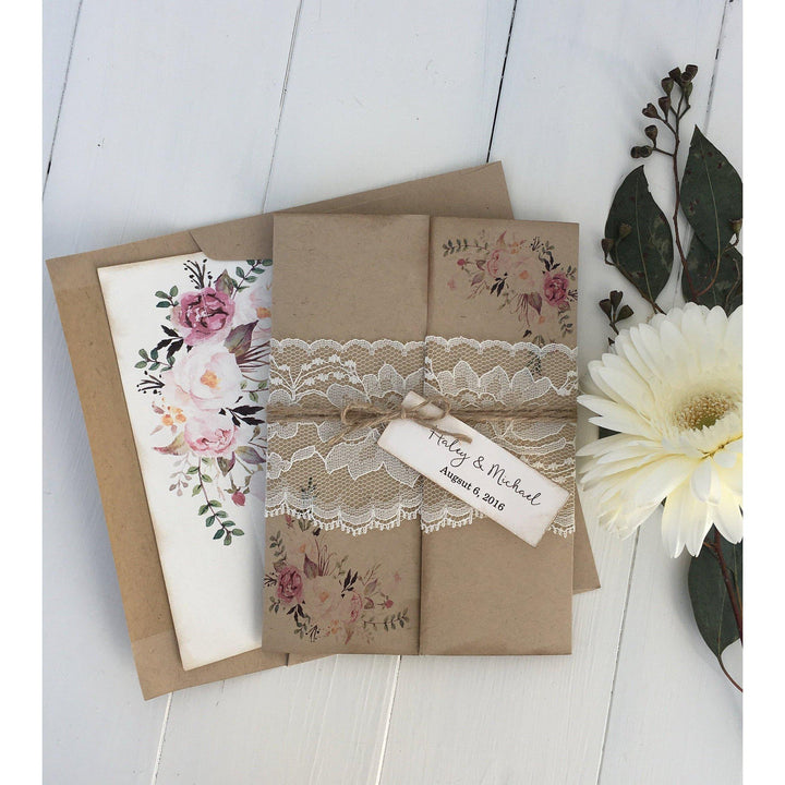 rustic wedding invitation