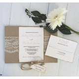 Rustic Boho | Lace-Wedding Invitation Suite-Love of Creating Design Co.