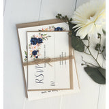 rustic wedding invitation