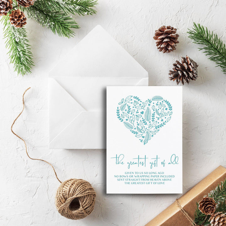 Letterpress Holiday Christmas Card, The Greatest Gift of All