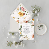Wildflower Wedding Invitation Custom Printable