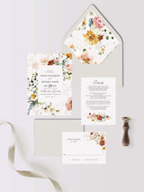 Wildflower Summer Botanical Wedding Invitation Set