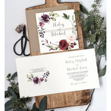 floral wedding invitation