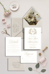 Romantic, Elegant Luxury Wedding Invitation Suite