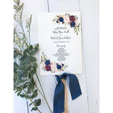 Floral Wedding Program Fan-Programs-Love of Creating Design Co.