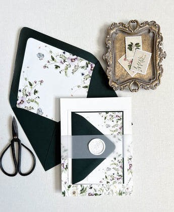 Wildflower Floral Wedding Invitation Suite