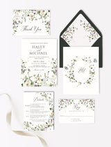 Romantic Wildflower Wedding Invitations Printable