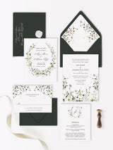 Romantic Wildflower Wedding Invitation Suite